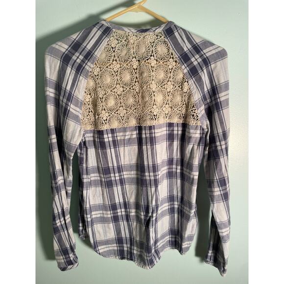 Denim & Supply Ralph Lauren Button Up Plaid Lace XS - Picture 3 of 5